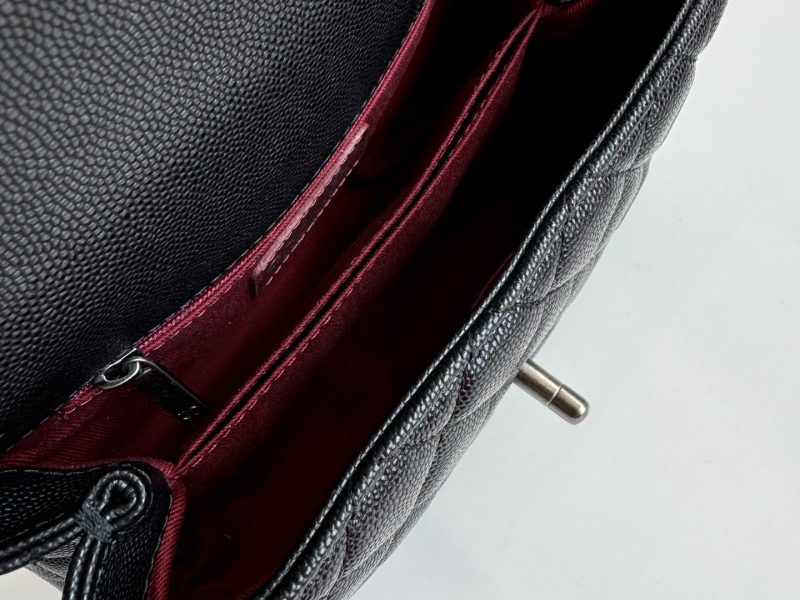 Ribbed fine grain embossed calf-skin cover bag-41