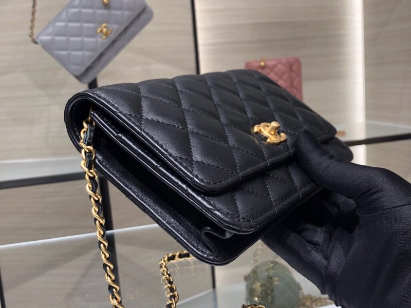 Sheepskin checked crossbody shoulder bag-39