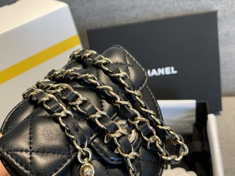 Peach heart ♥️ diamond lattice bag chain bag-47